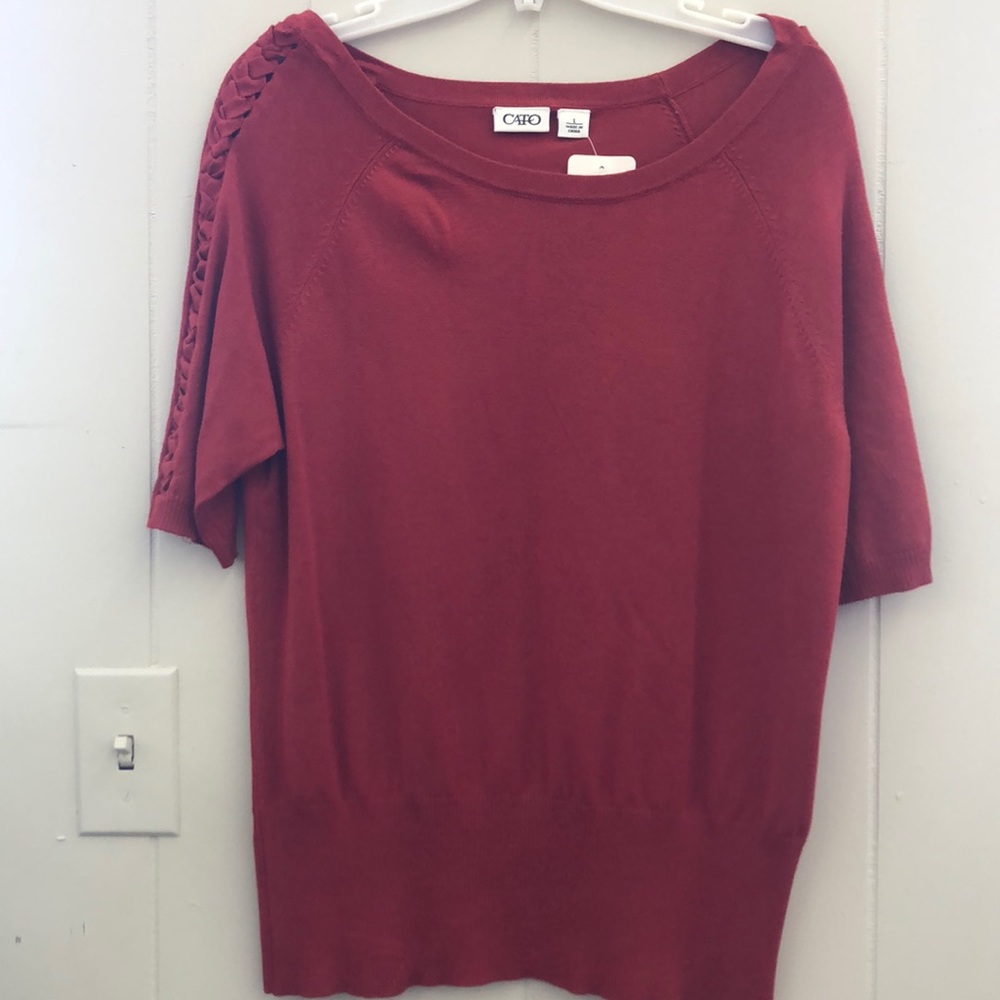Braided sleeve shirt size large from Cato